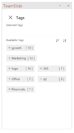 Browse by tags with TeamSlide