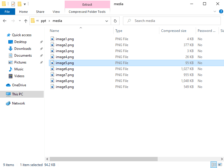 View slide images in .xml file