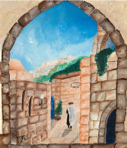 View from the Old City vinyl print