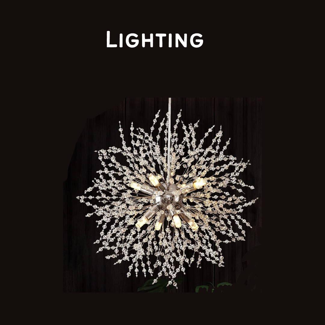 Sukkah lights and chandeliers