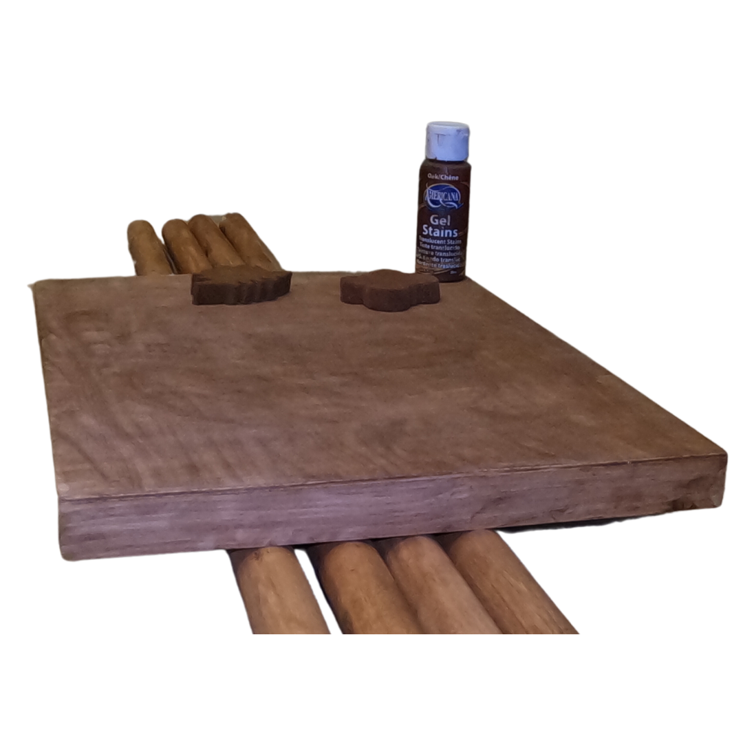 DIY Wooden menorah tray
