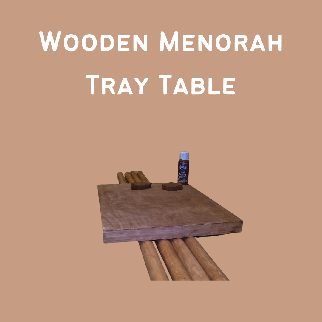 DIY Menorah table Hanukkah craft project