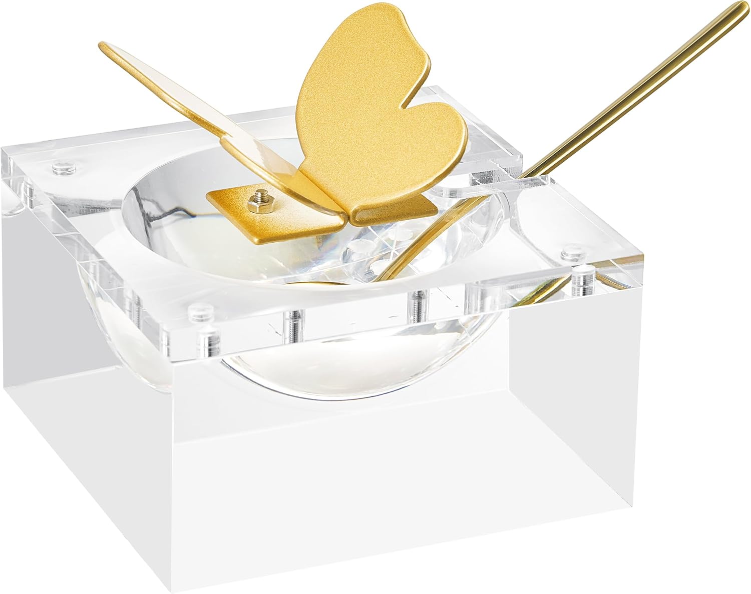 Butterfly Lucite Honey Dish