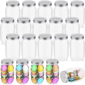 Plastic Coin Bank Jars