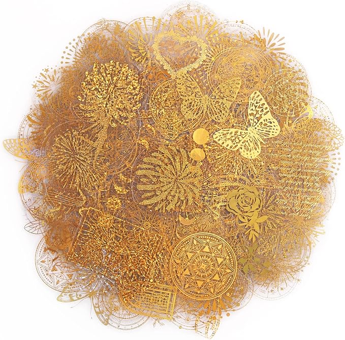 Transparent Gold Stickers