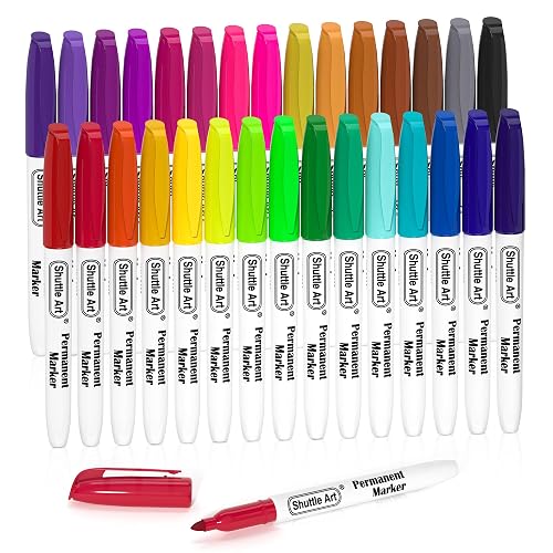Coloured permanent markers