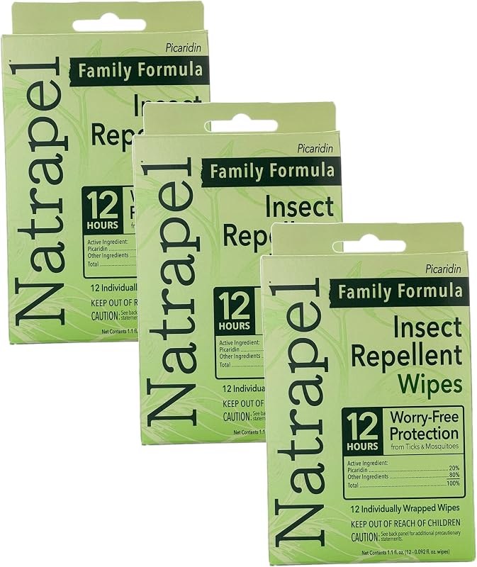 Natural bug repellent wipes