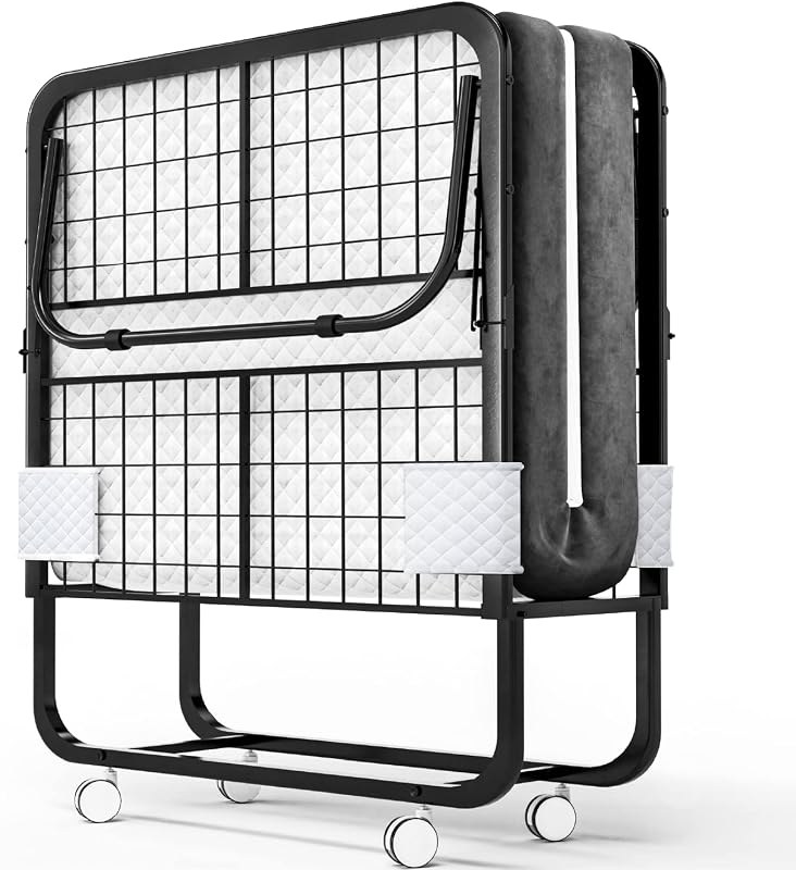 Classic rollaway folding bed with a 4-inch mattress
