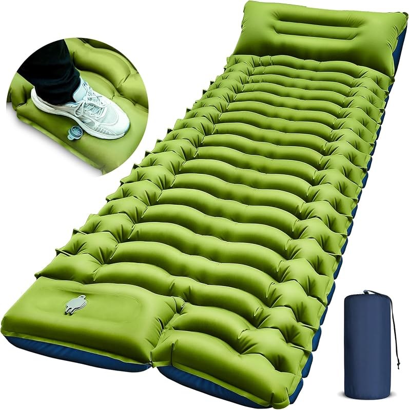 Self-inflating camping sleeping pad