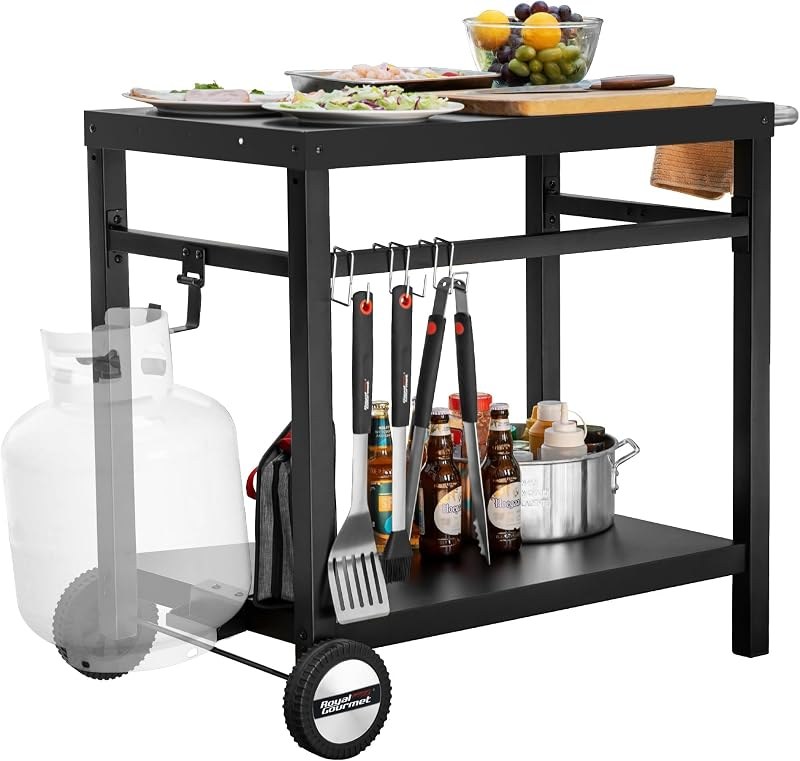 Dining cart table with storage space
