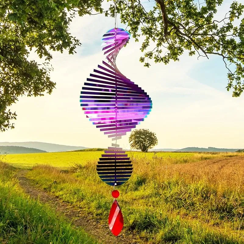 Spiral wind spinner