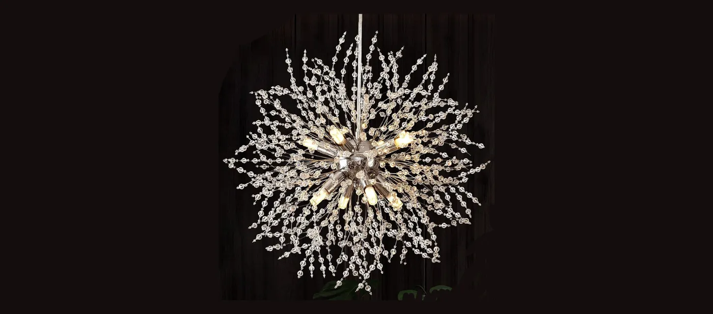 Sukkah lights and chandeliers