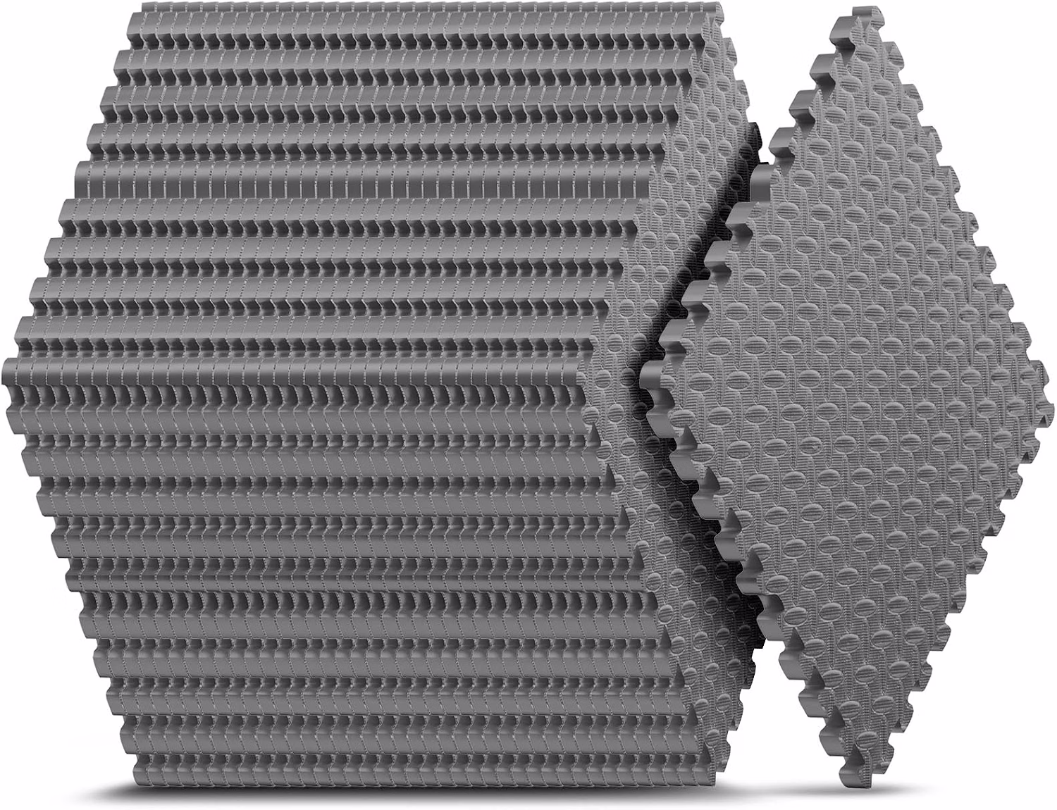 Waterproof foam floor tiles in gray or black