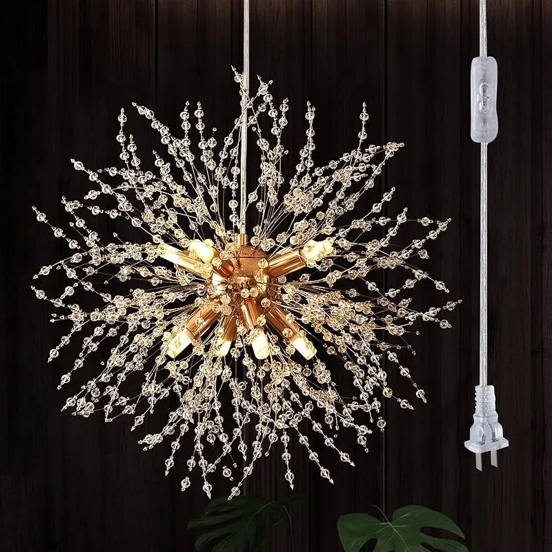 Chandelier with a sparkly firework-burst design