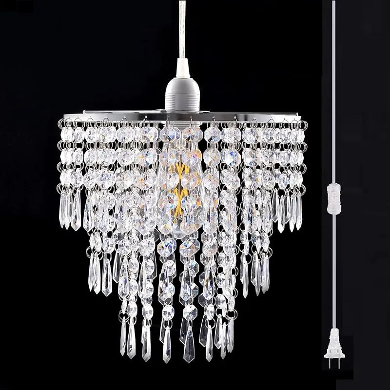 6-light chandelier with beaded accents