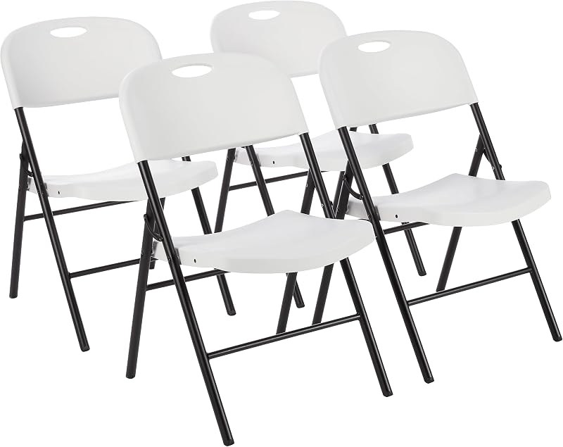Heavy-duty folding plastic chairs