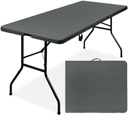 Folding table with benches