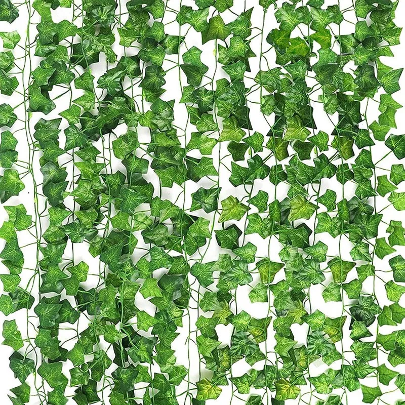 Artificial hanging ivy leaf strands