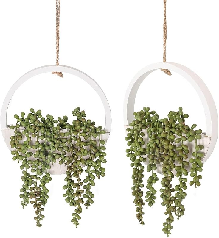 Artificial hanging succulent plants