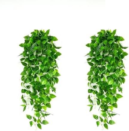 Artificial potted plants for hanging display
