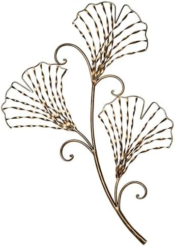 Ginkgo leaf metal wall art