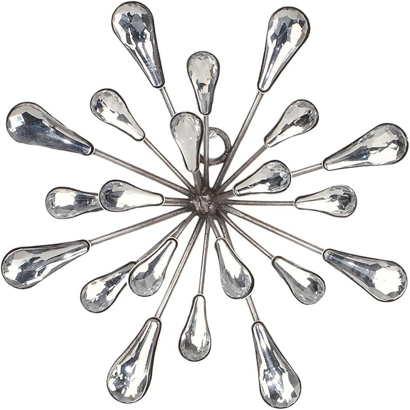 Silver starburst wall decor
