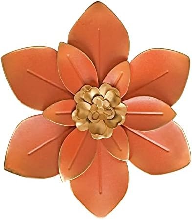 Rustic white and gold flower wall decor