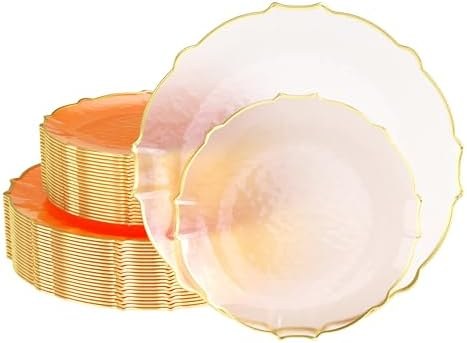 Tinted plastic plates with an elegant finish