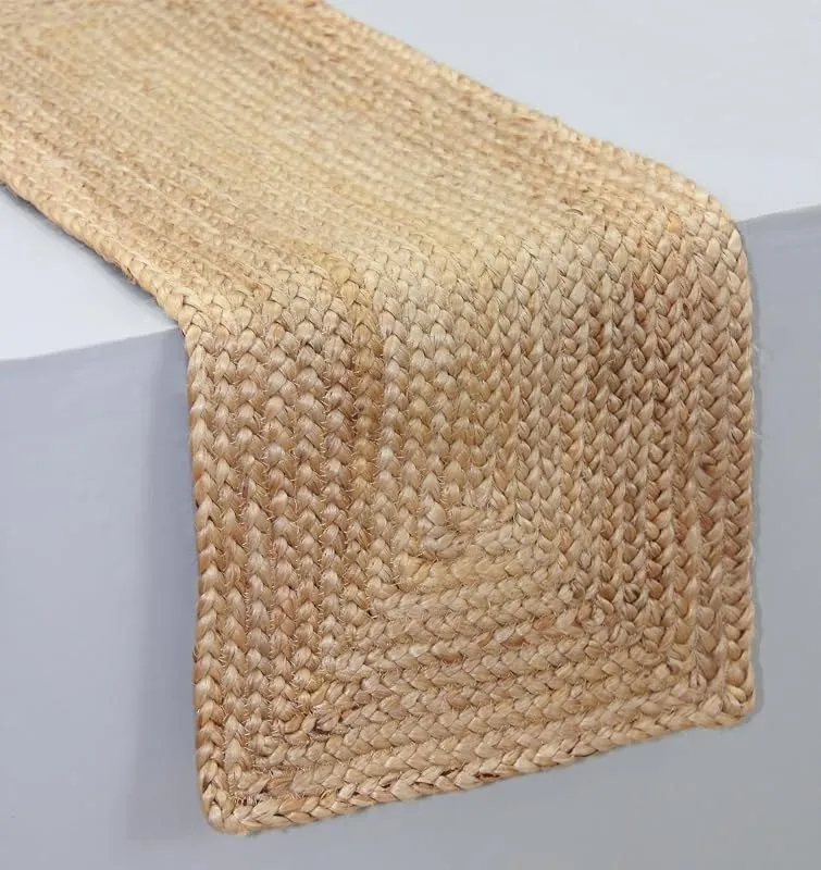 Natural jute table runner
