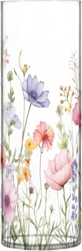 Vase of artificial wildflowers