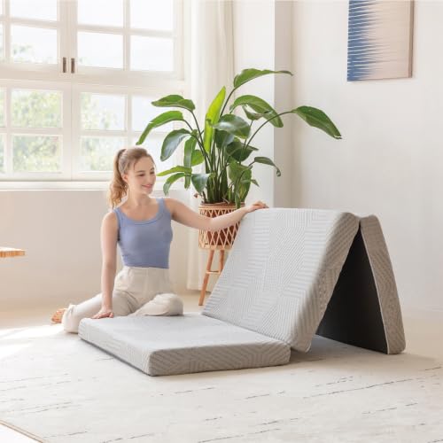 4-inch gel memory foam trifold mattress