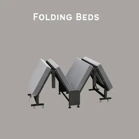Folding beds and cots for sleeping in a Sukkah