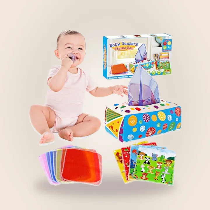 Rainbow Scarf Tissue Box