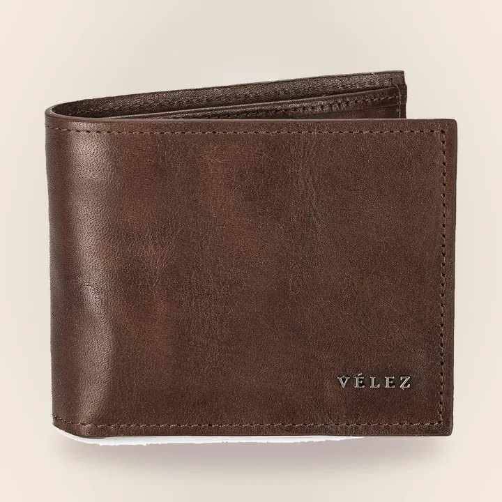 Brown leather card holder