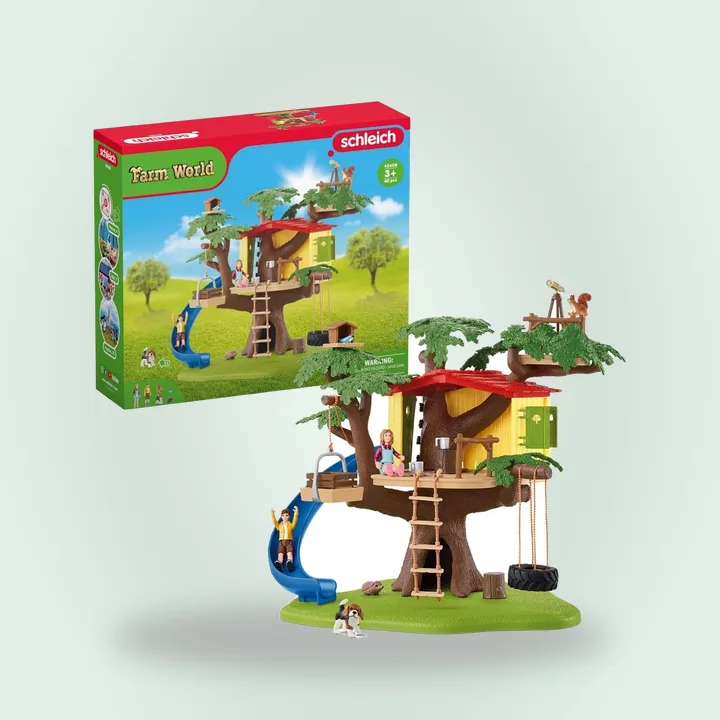 Schleich tree house playset with figures