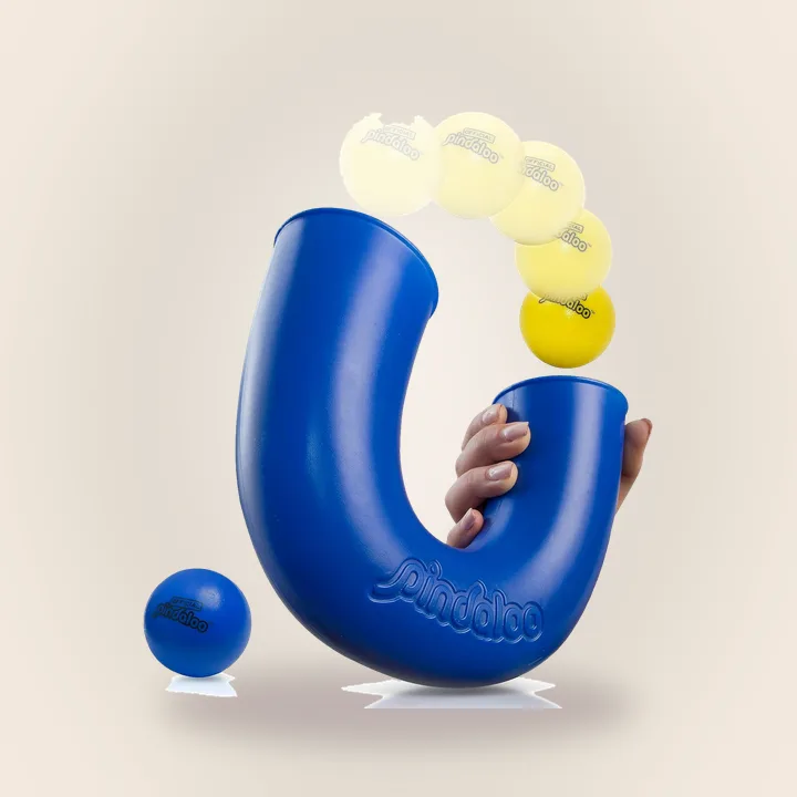Blue Pindaloo skill game tube with two balls