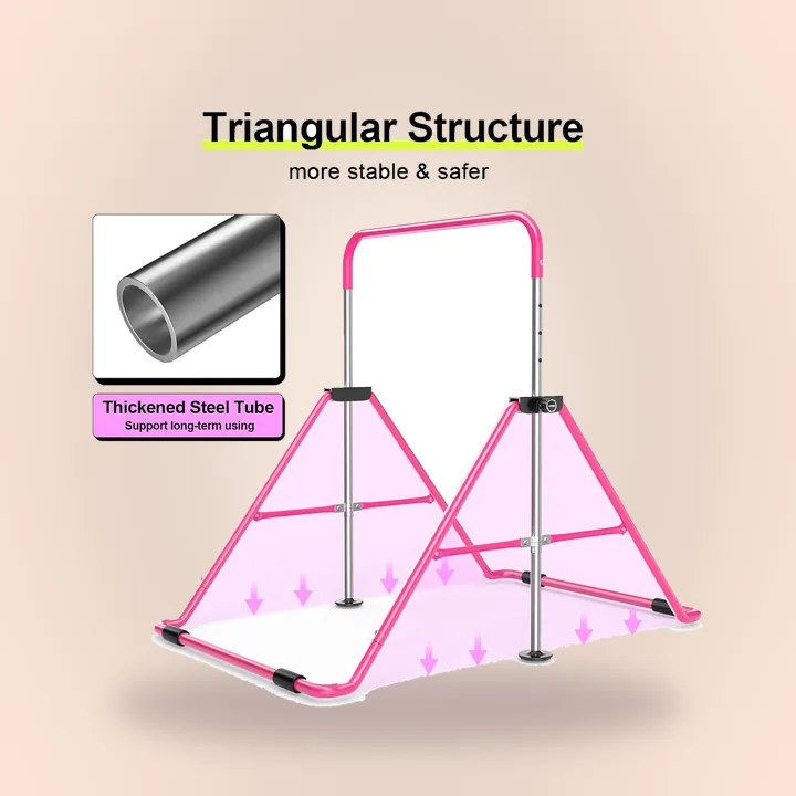 Pink foldable gymnastics bar