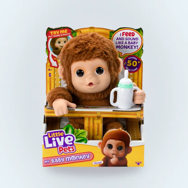 Interactive baby monkey toy