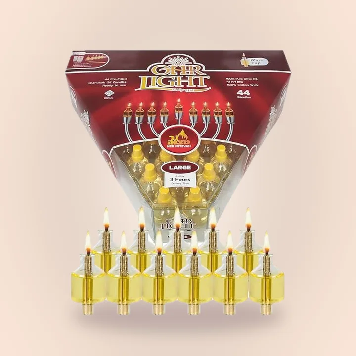 Ner Mitzvah Prefilled Oil Cups, Large, 44
