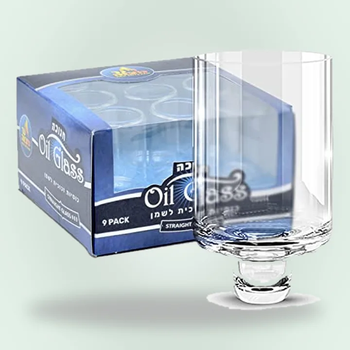 Ner Mitzvah Glass Oil Cups #11, 9 Pack