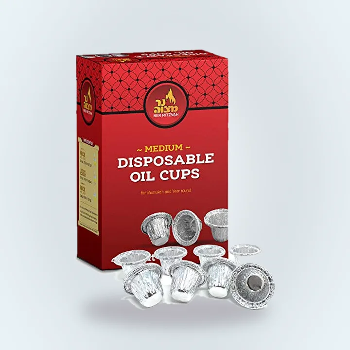 Ner Mitzvah Foil Oil-Cup Liners, 44