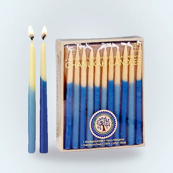 Rite Lite Blue & Natural Beeswax Candles, 45