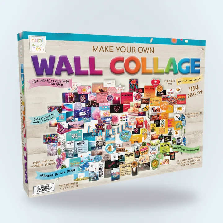DIY wall collage kit with photo prints