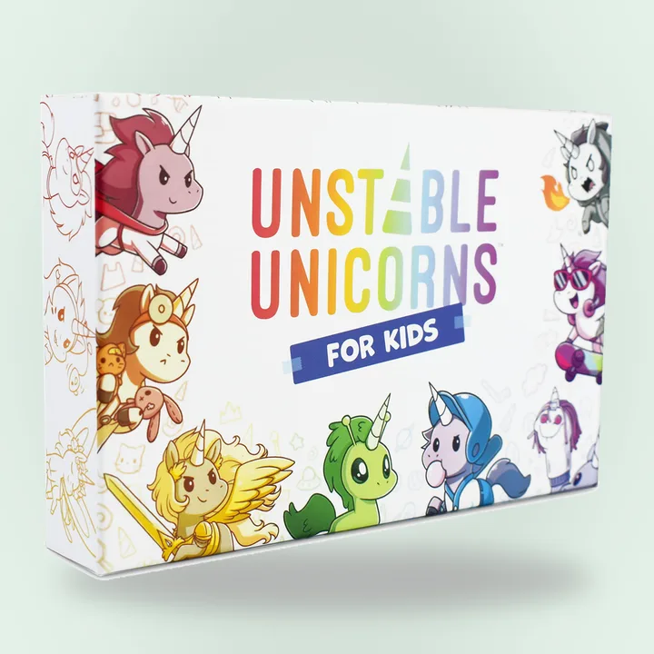 Unstable Unicorns kids edition card game box