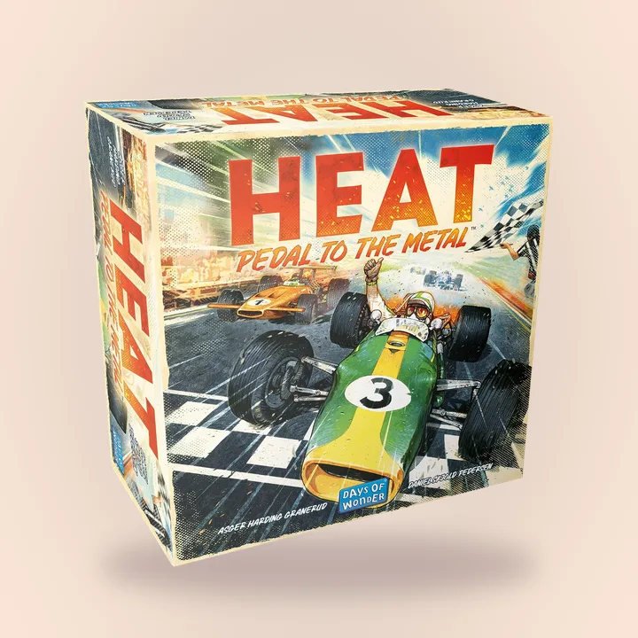 HEAT Pedal to the Metal racing board game box