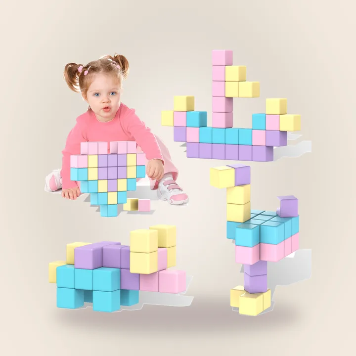 Colorful magnetic building blocks