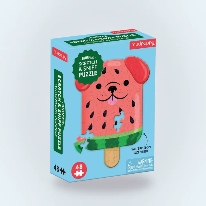Watermelon pupsicle scratch and sniff puzzle
