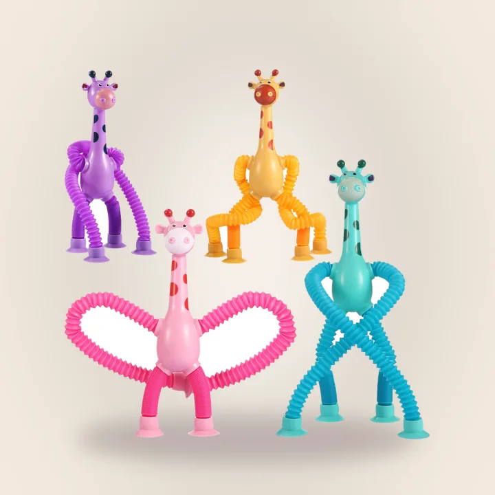 Giraffe pop tube fidget toys