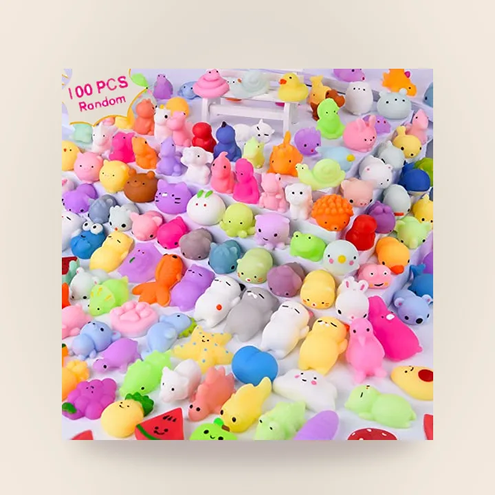 Assorted mochi squishy toys