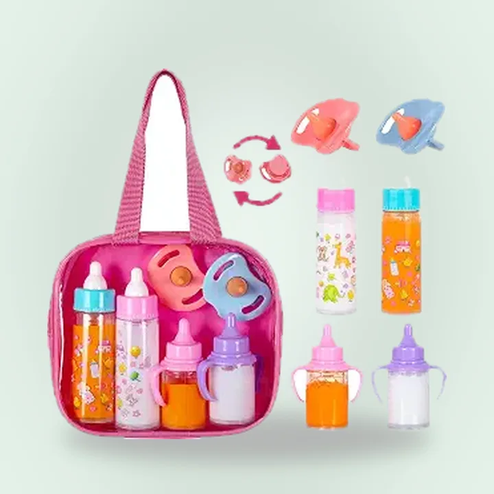 Doll bottles and pacifiers feeding set